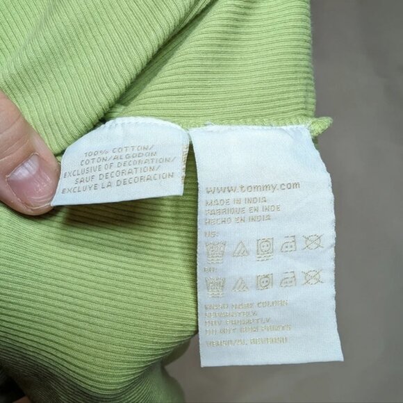 NWT Vintage Y2K Tommy Hilfiger Lime Green Tank Top XL Woman - Picture 4 of 8